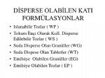 Tarım İlaçlarında Formülasyon Tipleri