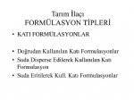 Tarım İlaçlarında Formülasyon Tipleri